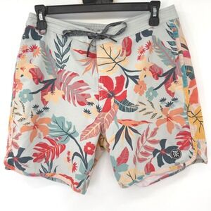 Roark Boardshorts Mens 30 Multicolor Tropical Floral Chiller Series RB364 Surf